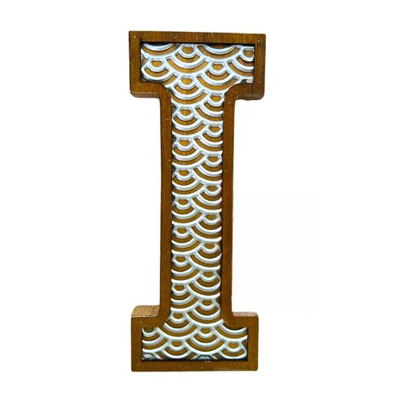 🟢DONATING 12/15!🟢 Hallmark Decorative Block Letter "I" Wooden - Picture 4 of 12